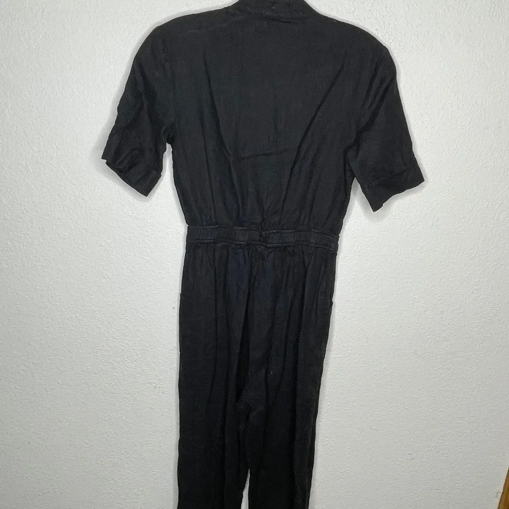 Reformation Black Linen Jumpsuit‎